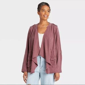 Knox Rose - Super Soft Flowy Cargo Jacket - XXL